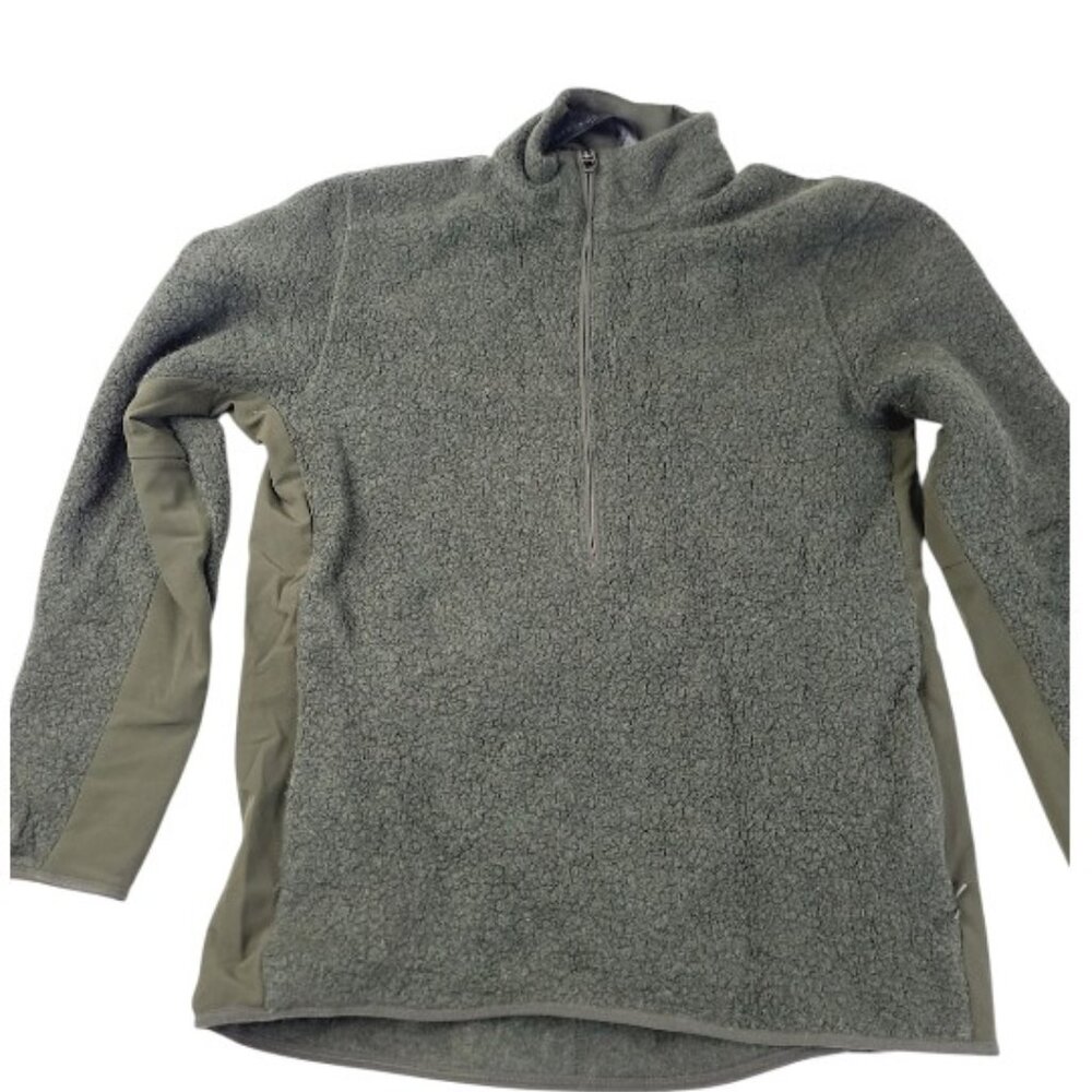 Lululemon Men's Green Tundra Trek 1/4‎ Zip Long Sleeve Fleece Sweater Size M